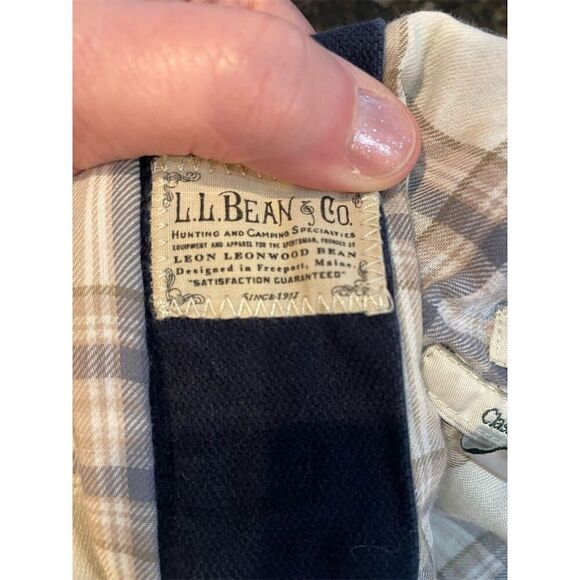 L.L. Bean Women's Cargo Pants Size 14 Blue Lined Casual Durable - Picture 9 of 11